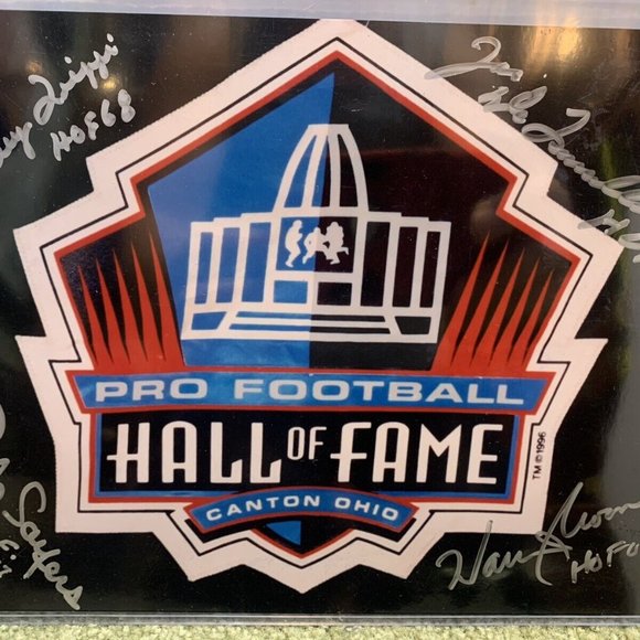 4 Football HOF Gale Sayers, Warren Moon, Trippi, DeLamielleure Autographs  8”10” - Picture 1 of 3